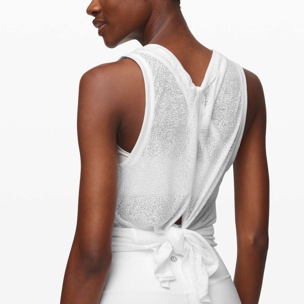 Lululemon Meet Halfway Tank Polar Shift Veil White ~ SIZE 4